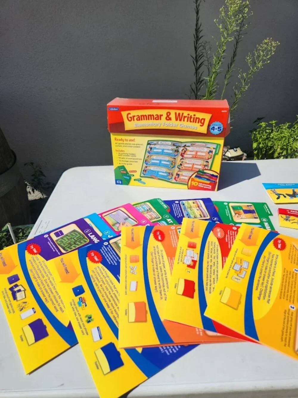 Lakeshore Grammar & Writing Folder Game Library Grades 4-5 4th 5th Grade Reading